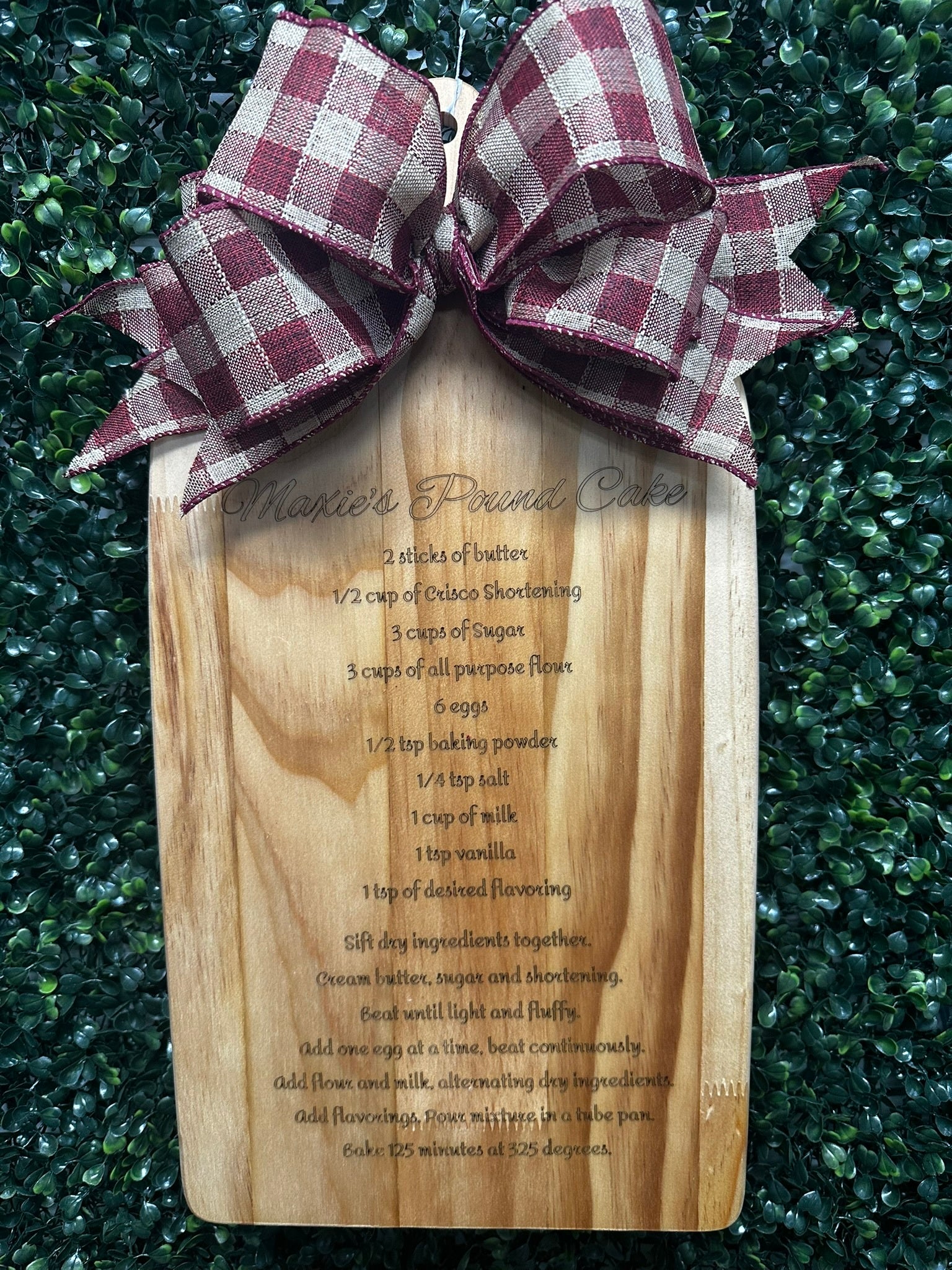 Custom Wood Board Engraving